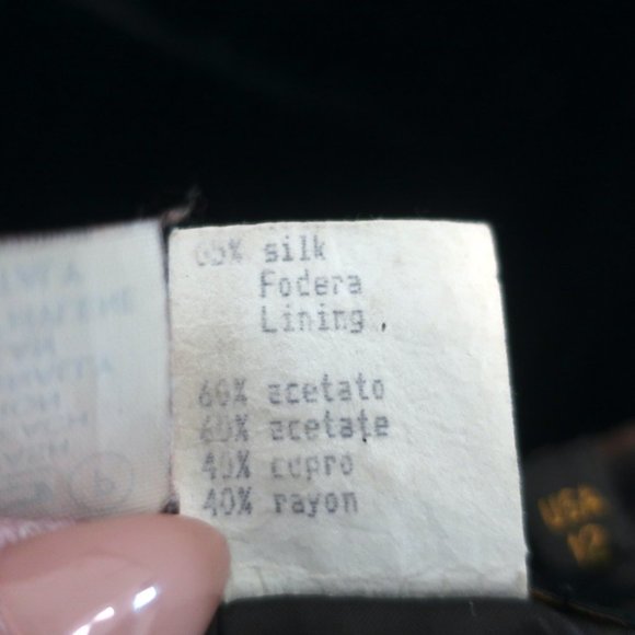 VINTAGE FENDI FF JACQUARD ROBE WITH VELVET TRIM DARK BROWN SIZE US 12 - Picture 6 of 6